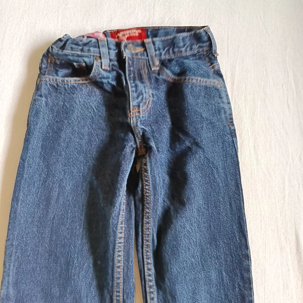 Arizona Jean Company Sz 10 Reg Kids Blue Jeans Wear In Knees..see Photos